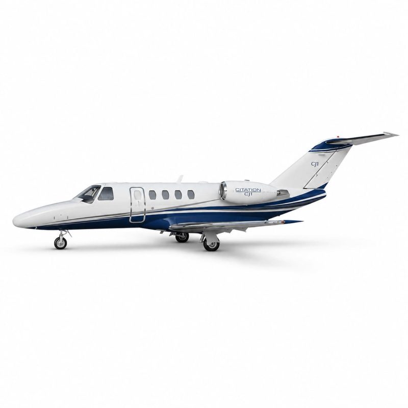 Jato-executivo-Citation-CJ1-Branco-e-Azul